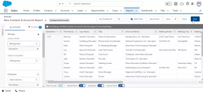 Quickly add a chart to report in SalesForce Ligthning : Run report after grouping data