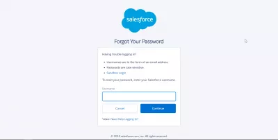 SalesForce şifre politikalarıyla kullanıcı şifresini nasıl kolayca değiştirebilir ya da sıfırlayabilirim? : SalesForce'da kullanıcı şifresini sıfırlamak için kullanıcı adı girme