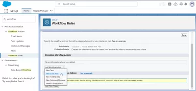 How to create a workflow in SalesForce? : New email alert workflow action