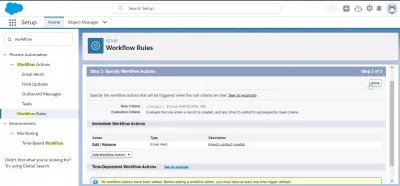 Sådan oprettes en arbejdsgang i SalesForce? : Validerer oprettelsen af ​​en workflow