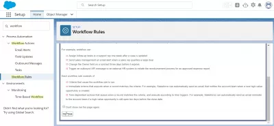 How to create a workflow in SalesForce? : Workflow rules details