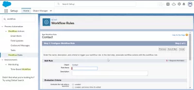 Jak vytvořit pracovní postup v Salesforce *? : Základní informace o pravidlech pracovního postupu