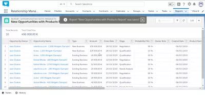 How to create a report in SalesForce? : Report created in SalesForce Lightning