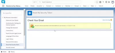 Bagaimana cara mendapatkan token keamanan di SalesForce Lightning? : Contoh antarmuka Tenaga penjualan: periksa pesan email Anda
