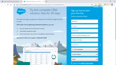 តើមួយ SalesForce ការចំណាយអាជ្ញាប័ណ្ណ? : ទម្រង់បែបបទចុះឈ្មោះដោយឥតគិតថ្លៃ SalesForce