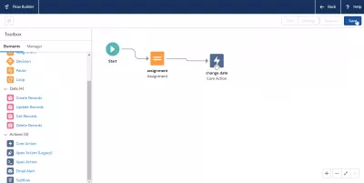 SalesForce: Hvordan aktiveres en flow i SalesForce flowbuilder? : Oprettelse af en flow i SalesForce flowbuilder