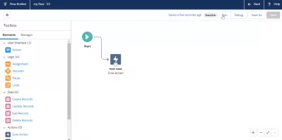 SalesForce: Jak aktivovat tok v Builderu SalesForce? : Spusťte tok toku SalesForce v nástroji pro tvorbu toků