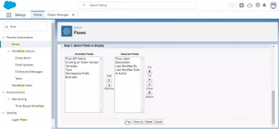 SalesForce: Jak aktivovat tok v Builderu SalesForce? : Uložení nového pohledu