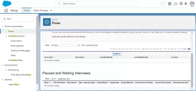 SalesForce: How to activate a flow in the SalesForce flow builder? : New flow button for a view