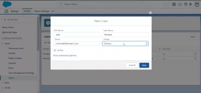 Kako dodati korisnika u SalesForce Lightning? : Novi prvi korisnik