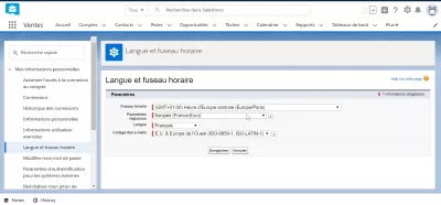 Kako Promijeniti Jezik U Salesforce Munja? : Izbornik za odabir jezika u parametrima