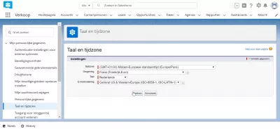 How to change language in SalesForce lightning? : SalesForceLightning tnterface displayed in Dutch