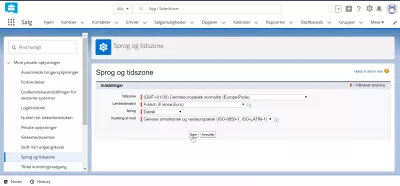 Hur Byter Man Språk I Salesforce Lightning? : SalesforceLightning tnterface visas på danska