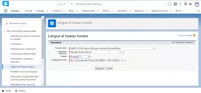 How to change language in SalesForce lightning? : Interface language selection box