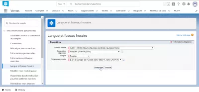 How To Change Language In SalesForce Lightning? : SalesForceLightning tnterface displayed in French