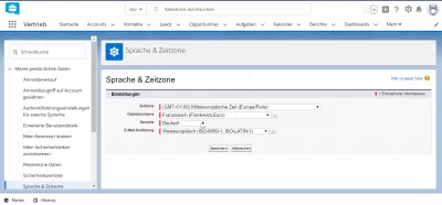 How To Change Language In SalesForce Lightning? : SalesForceLightning tnterface displayed in German