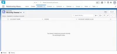 How to create an account in SalesForce Lightning? : New account button