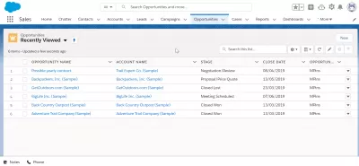 Cách tùy chỉnh trang chủ Salesforce Lightning : Tab cơ hội tùy chỉnh