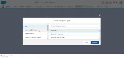 How to export contacts from SalesForce Lightning? : Accounts and contacts menu