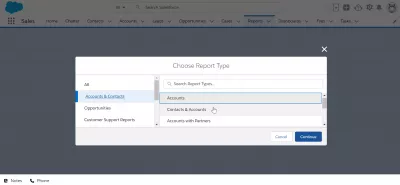 How to export contacts from SalesForce Lightning? : Contacts and accounts report type