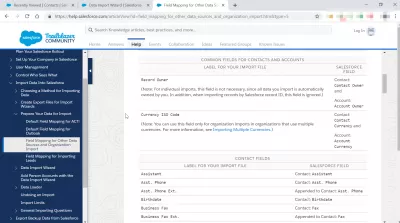 Kā importēt datus *Salesforce *? (6 opcijas) : Nevilcinieties pārbaudīt datu kartēšanas palīdzību attiecīgajā vietnē