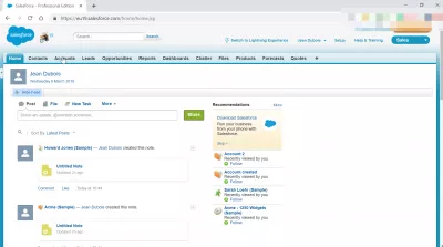 Hoe accounts samen te voegen in SalesForce Classic? : Het tabblad Accounts in het navigatiepaneel