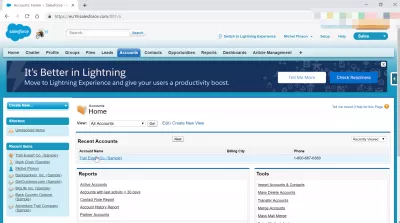 SalesForce Classicに連絡先をマージする方法 : 結合する連絡先を含むアカウントを検索する