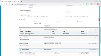 Jak sloučit kontakty v SalesForce Classic? : Kontakty se sloučily do jednoho