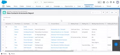 Hvordan løse problemer med SalesForce lyn? : Arbeide med rapportdata om SalesForce Lightning