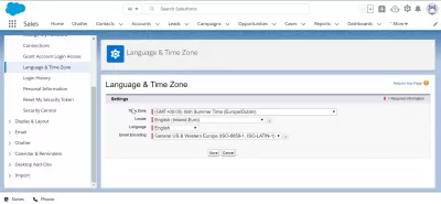 SalesForce Lightningで問題を解決する方法は？ : ユーザー言語の変更は設定です