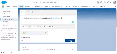 Salesforce Lightning: How to Use Chatter (and Why) : File aded in a Chatter message
