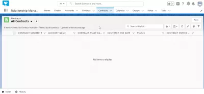 How to use SalesForce? : SalesForce interface example: contracts module