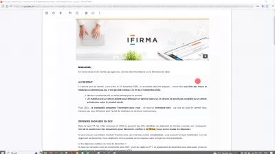 IFIRMA Review: Quelle est la qualité de la comptabilité de l'entreprise polonaise et du CRM? : Communication e-mail de fin d'année sur les solutions d'optimisation possiblestranslated automatically