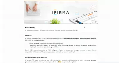 IFIRMA Review: Jak dobrze jest dla polskiej rachunkowości firmy i CRM? : Komunikacja e -mail na koniec roku o możliwych rozwiązaniach optymalizacji firmy