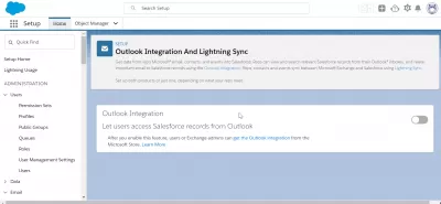 How To Solve *Pardavimų galia* Does Not Show In Outlook? : * „Salesforce“* „Perspektyva Integration“ išjungimo mygtuko nustatymas