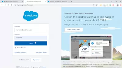 How To Login As Another User In Salesforce? : Enter user credentials to log on to SalesForce