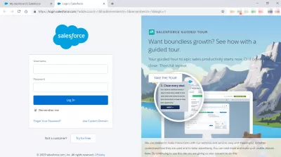 Salesforce में किसी अन्य उपयोगकर्ता के रूप में लॉगिन कैसे करें? : *बिक्री बल* Lightning log on screen