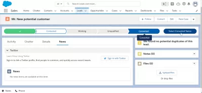 SalesForce: How To Use Leads? Everything You Need To Know : Changing lead status to converted customer
