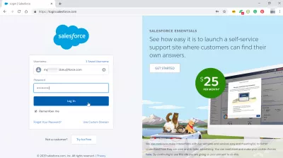 SalesForceにログインする方法は？