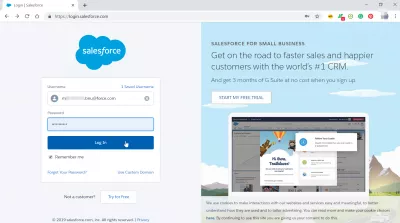 Hur loggar jag in på SalesForce? : Logga in på SalesForces webbplats