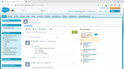 How to login on SalesForce? : User logged on to SalesForce Classic interface