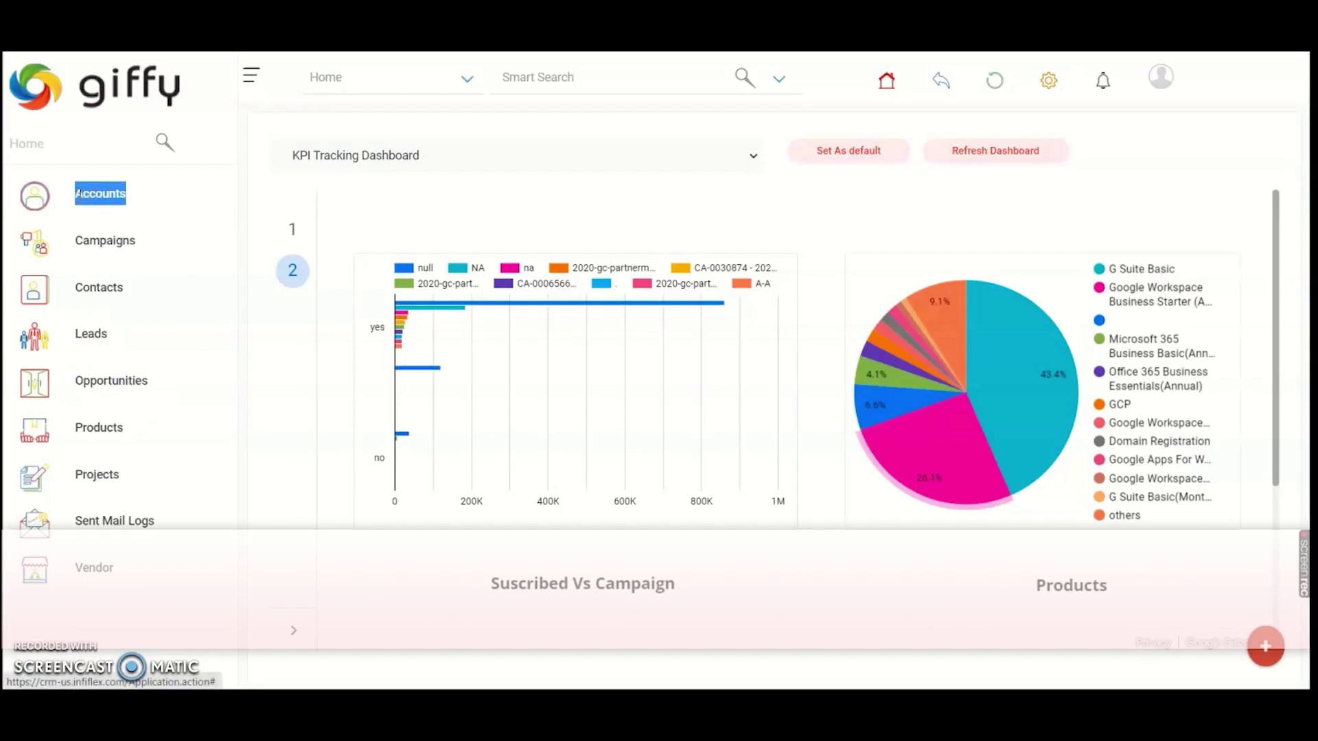 Memimpin, akun, hubungi peluang di CRM